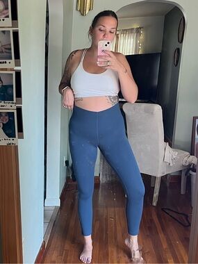 Fabletics Slate Blue High-Waist Performance Leggings